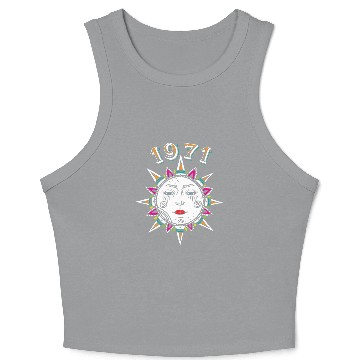 Discover 1971 Sun Face Crop Tank Top