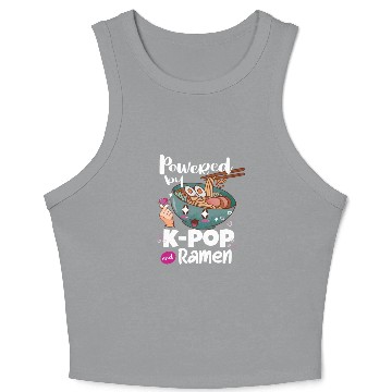 Discover Powered By Kpop And Ramen Crop Tank Top