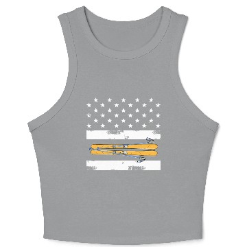Discover Skiing Skier Crop Tank Top