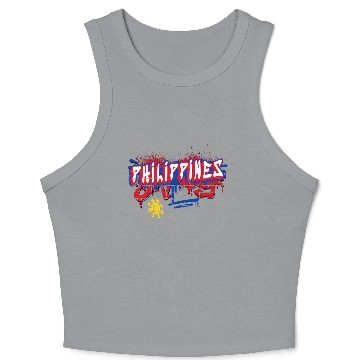 Discover Philippines graffiti flag design Crop Tank Top
