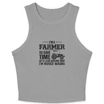 Discover Farming Farmer Vintage Tractor I'm Crop Tank Top