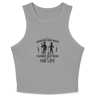 Discover Farming Farmer Husband Wife Crop Tank Top