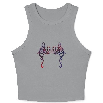 Discover dessin tribal face Crop Tank Top