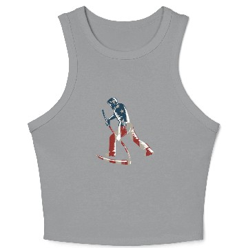 Discover Farming Farmer American Flag Us Crop Tank Top
