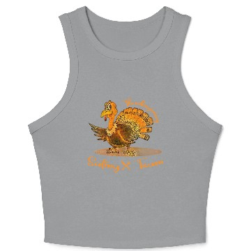 Discover Thanksgiving eating team Crop Tank Top