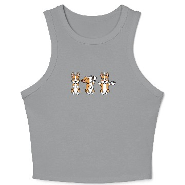 Discover Corgi Coffee Lover Crop Tank Top