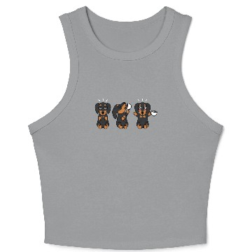 Discover Dachshund Coffee Lover Crop Tank Top