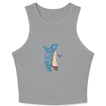 Discover ice cream bear Crop Tank Top