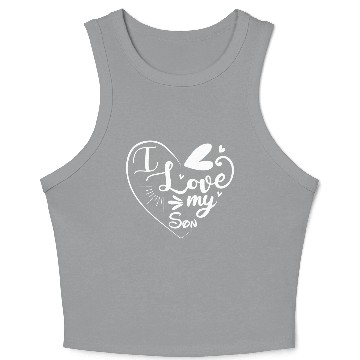 Discover I Love My Son Crop Tank Top
