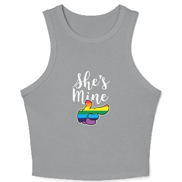 Discover Matching Lesbian Couple She's Mine Part2 Crop Tank Top