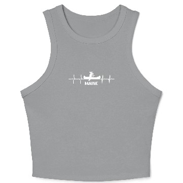 Discover Maine , Paddling Moose Crop Tank Top
