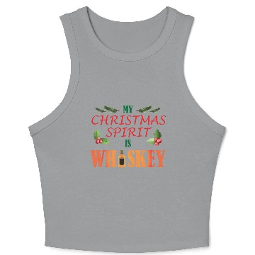 Discover Christmas Spirit Whiskey Crop Tank Top