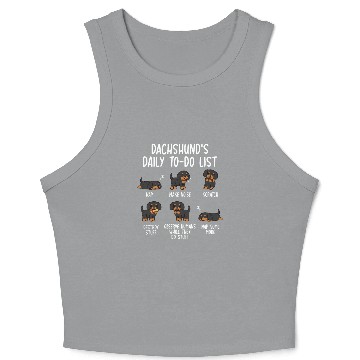 Discover Dachshund Daily To Do List Crop Tank Top