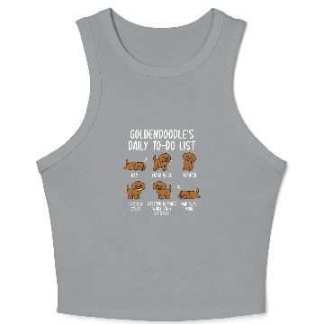 Discover Goldendoodle Daily To Do List Crop Tank Top