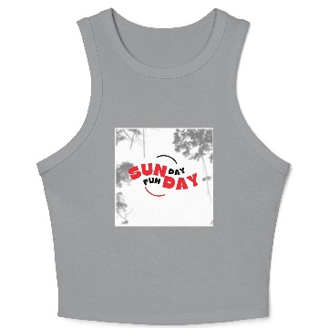 Discover sunday funday classic Crop Tank Top