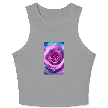Discover Galaxy rose Crop Tank Top