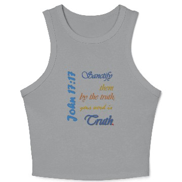 Discover John 17:17 Sharing Scripture Crop Tank Top