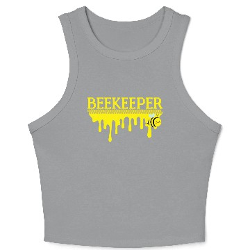 Discover Bee Keeper Beekeeper, Funny Bee Hive Honey Lover Crop Tank Top