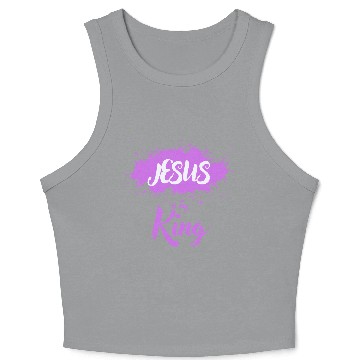 Discover JESUS is my King Crop Tank Top