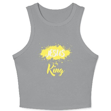 Discover JESUS is my King Crop Tank Top