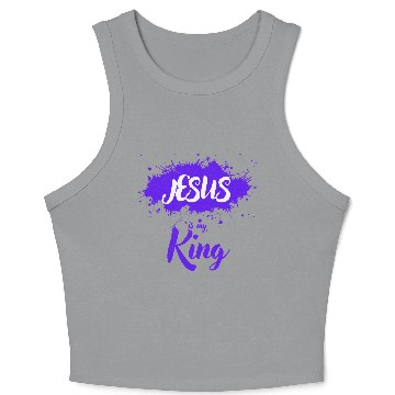 Discover JESUS is my King Crop Tank Top