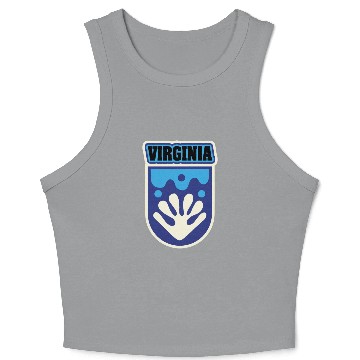 Discover US States VIRGINIA Crop Tank Top