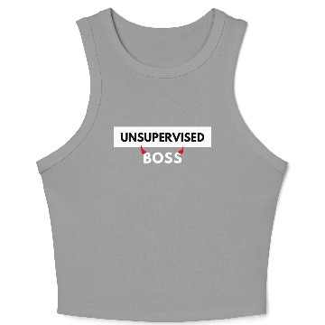 Discover UNSUPERVISED BOSS FUNNY CUTE DESIGN Crop Tank Top