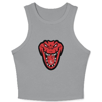 Discover Red Military Crocodile Crop Tank Top