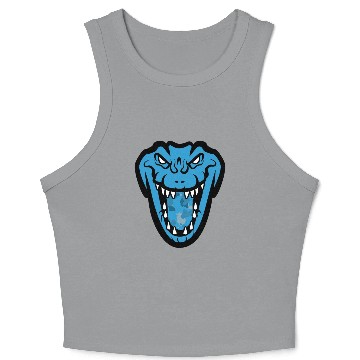Discover Dragon Face Military Blue Crop Tank Top