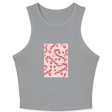 Discover Funny Christmas Candy Canes Crop Tank Top