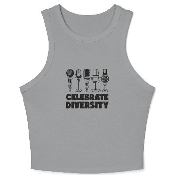 Discover Karaoke Singer Microphone Vocalist Crop Tank Top