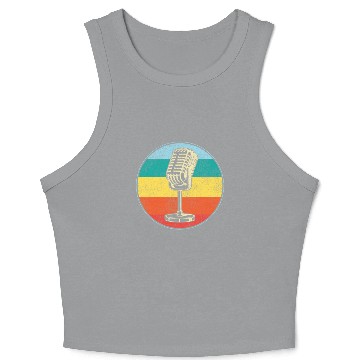 Discover Karaoke Singer Microphone Vocalist Crop Tank Top