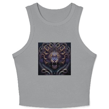 Discover Dark Fantasy Lion Version 5 Crop Tank Top