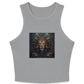 Discover Dark Fantasy Lion Version 1 Crop Tank Top