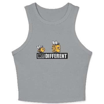 Discover bee different saying quote Crop Tank Top