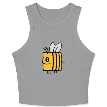 Discover Square little cute bee Crop Tank Top