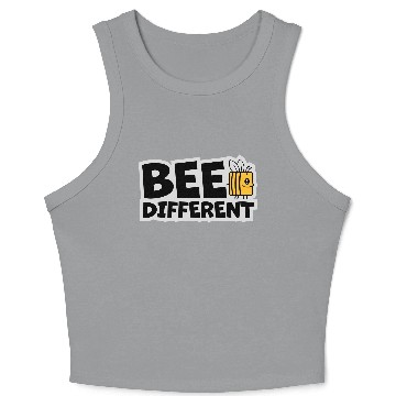 Discover bee different saying quote Crop Tank Top