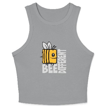 Discover bee different saying quote Crop Tank Top