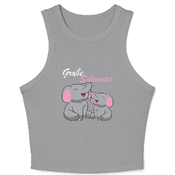 Discover Elephants - Große Schwester Crop Tank Top