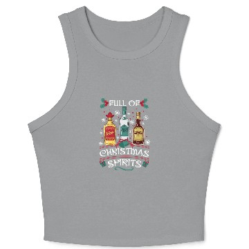 Discover Christmas Tequila Vodka Whisky Lover Crop Tank Top