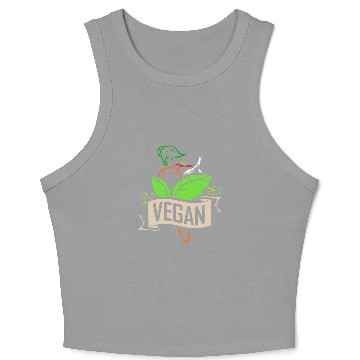 Discover Carrot, Onion And Tomato Logo For Vegetarians And Crop Tank Top