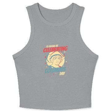 Discover Columbus Day 1492 Crop Tank Top