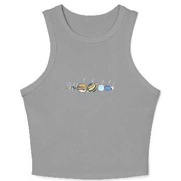 Discover Solar System Astrophysic Planets, Solar System Crop Tank Top