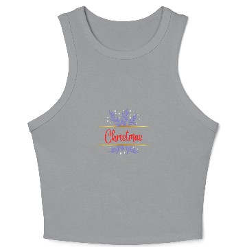 Discover Merry Christmas Crop Tank Top