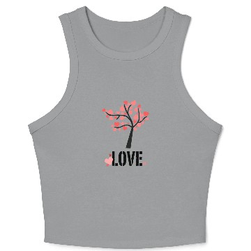 Discover Valentine's Love Tree! Crop Tank Top