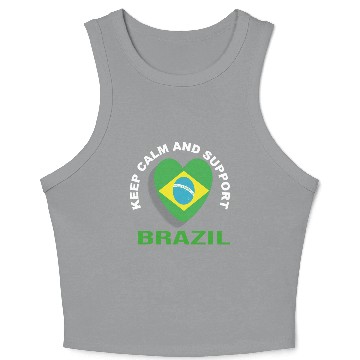 Discover Keep Calm And Support Brazil - Brazil Crop Tank Top