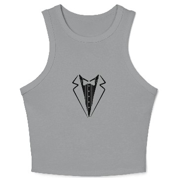 Discover Bow Tie Tuxedo Crop Tank Top