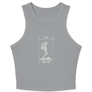 Discover Vintage Death Tarot Card Crop Tank Top