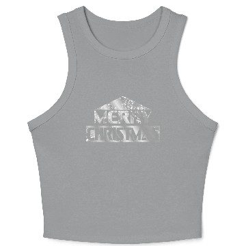 Discover Merry christmas silver Crop Tank Top