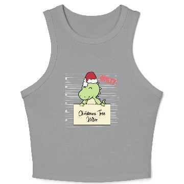 Discover Dinosaur christmas funny prison Crop Tank Top